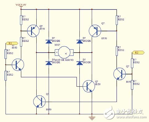 Figure 2 Schematic diagram of the motor drive circuit