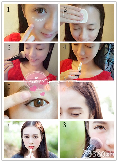 Eight-Step Nude Makeup Tutorial Create Retro Makeup 2