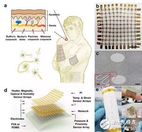 A flexible and versatile integrated electronic skin analysis