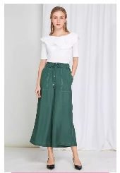 ROEM Women's Loo 2018 summer new unique summer trousers