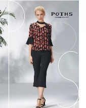 POTHS platinum çŽº women's 2018 summer new trousers wear a stylish sense of seniority