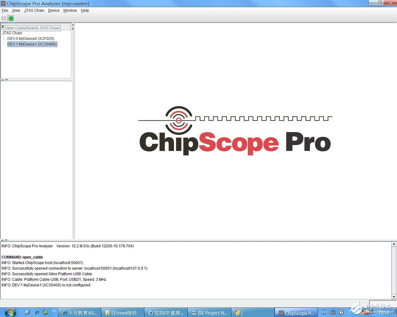 Call chipscope directly in ISE for online logic analysis (4)