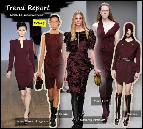 Autumn/Winter 2010/11 color trend: wine red (Figure 1) 2010/11秋冬色彩趋势:酒红色(图1)