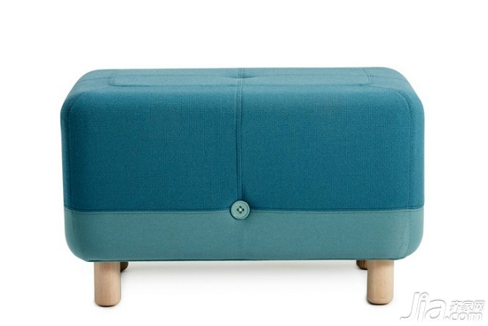 Lake blue Sumo sofa stool