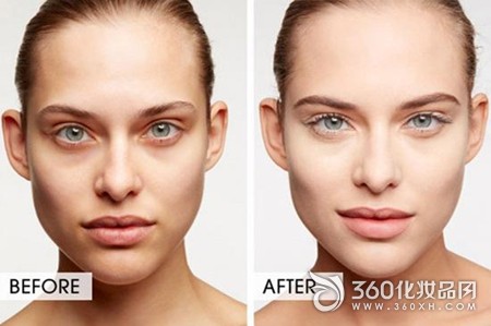Get black eye circles by white eyeliner