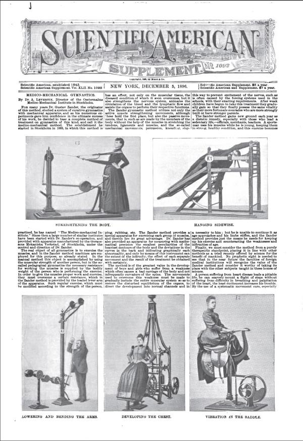 19th century fitness family: equipment like torture equipment gym like prison room (Figure)