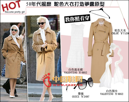 Camel coat to create a dream style