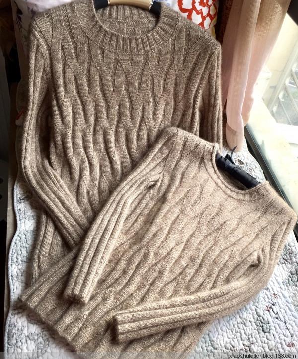 Couples head cashmere sweater Weaving instructions