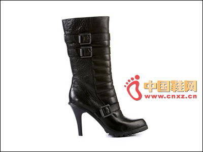 Lady temperament high-heeled motorcycle boots