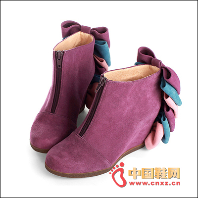 Purple wedge heel