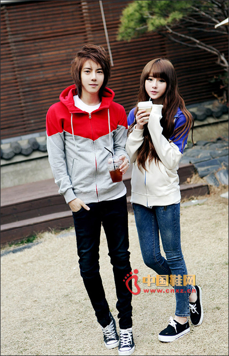 Stitching couple jacket