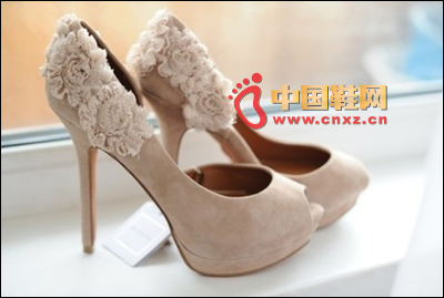 Nude color fish mouth high heels