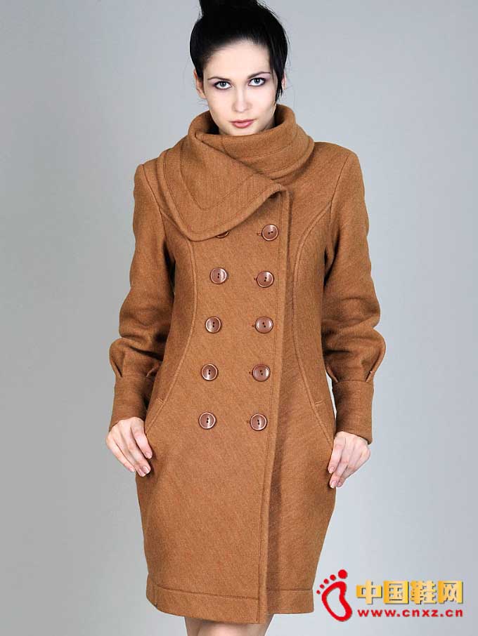 British style camel coat