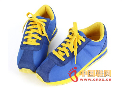 Yellow blue color sneakers