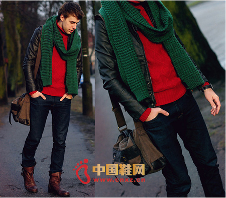 The red and green color matching brings visual pleasure, but it is also a challenge for the wearer