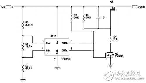 Figure 2. Using the TPS3700 as an AC Adapter Detector