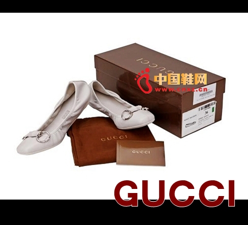 Gucci square head white ballet shoes