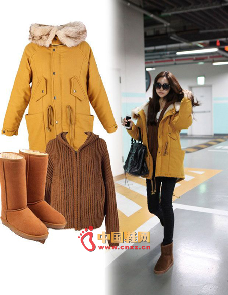 Sweet Wind - Ginger Coat Warm Ginger Military Uniform Vibrant