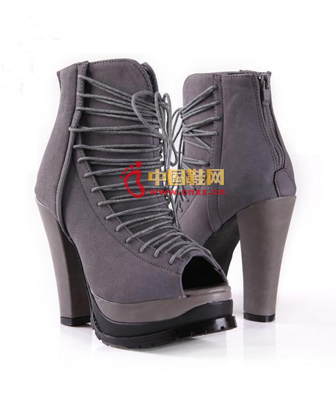 Street with waterproof platform fish mouth high heels shoes