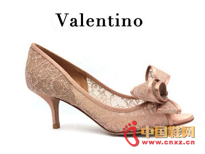 Valention bow lace low heel shoes