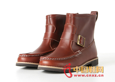 Fashion design leather booties, simple and natural style, loose feet, easy to wear