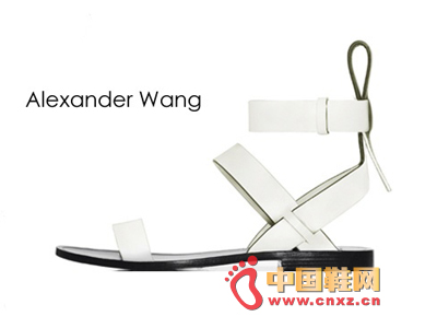 Alexander Wang White Flat Sandals