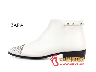 ZARA White Booties