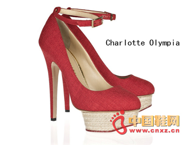 Charlotte Olympia red high-heeled shoes