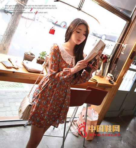 Floral items can be regarded as shining in the spring, sweet floral fresh dress, pastoral beauty