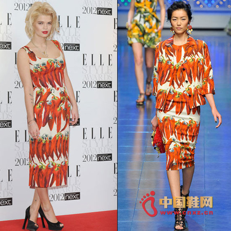 Pixie Geldof simply wears Dolce & Gabbana's chili dress