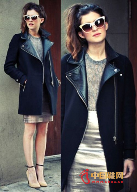 Leather jackets are not necessarily boys' favorite, girls can choose leather jackets as winter coats