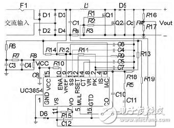 Figure 2 Boost PFC AC / DC converter circuit schematic