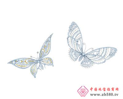 A representative brand of butterfly diamond brooch