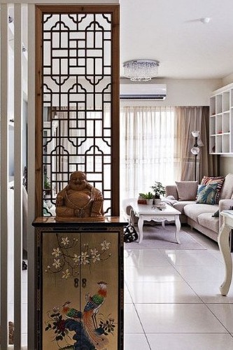 Detail design highlights cultural taste porch partition design