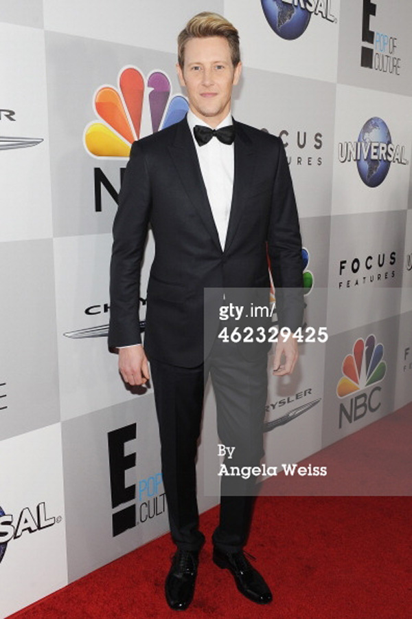 Hollywood actress wearing Ermenegildo Zegna at Golden Globe Awards