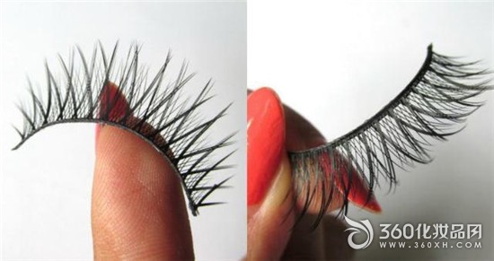 Post the false eyelashes into the size of the eye 4