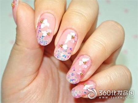 DIY Cherry Manicure Tenderness Little Brush Nail Petal