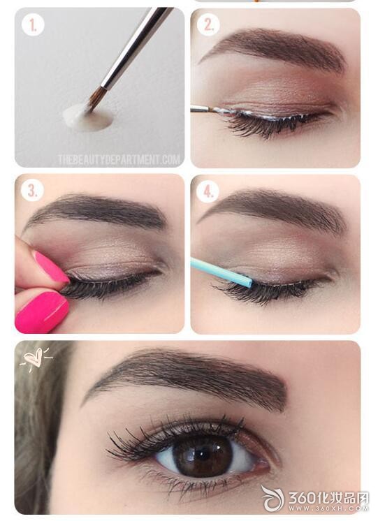 Post false eyelashes into large eyes 12