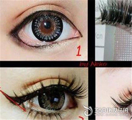 Cat eye makeup, makeup, eye tail, lip gloss, double eyelid stickers, eyes