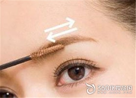 Lady makeup face eye shadow makeup eyebrow brush