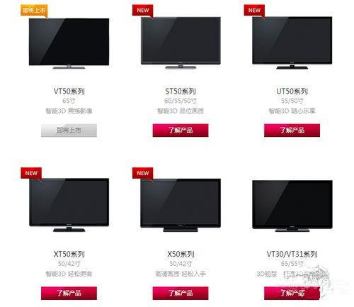Plasma TVs offer a small selection of sizes