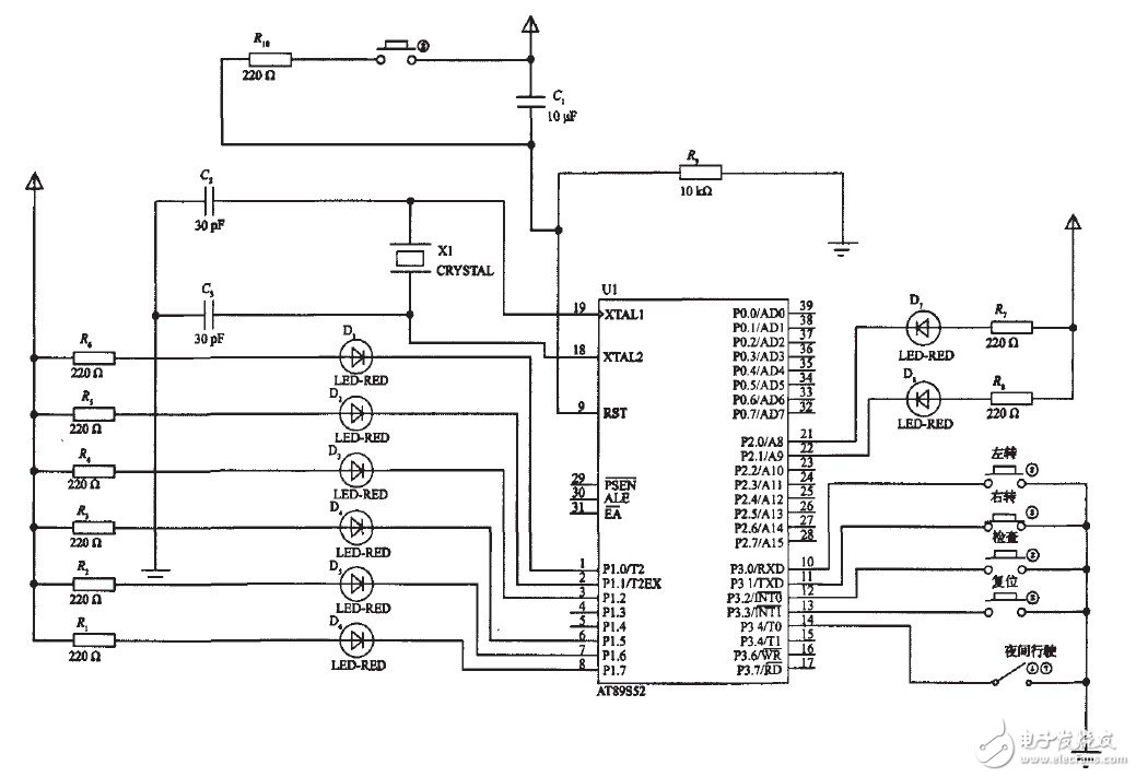 Design of Automobile Taillight Controller Based on Single Chip Microcomputer