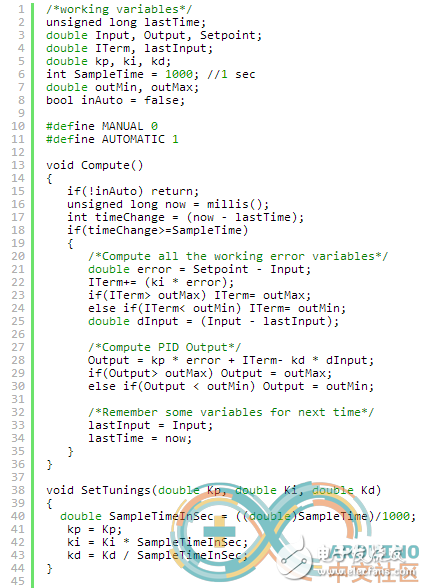 Use the PID library to easily get the PID