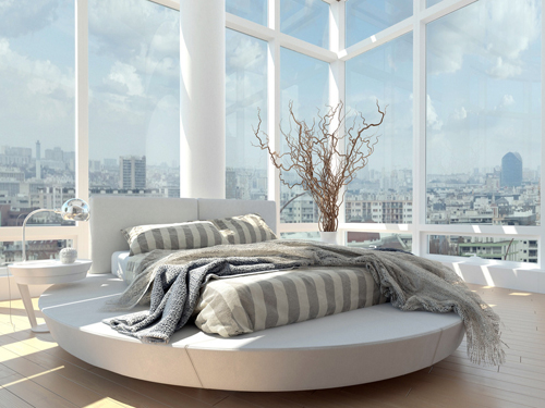 Color and sleeping space Bedroom is also one of the design priorities of home decoration