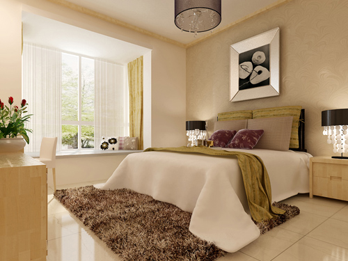 Color and sleeping space Bedroom is also one of the design priorities of home decoration