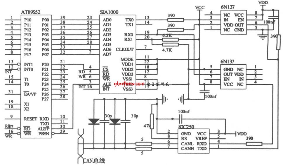 CAN bus interface circuit