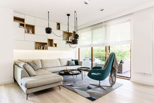 Visual temptation Dark color Polish apartment with design