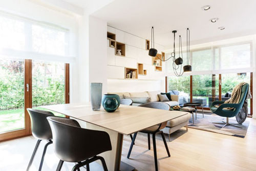 Visual temptation Dark color Polish apartment with design