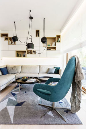 Visual temptation Dark color Polish apartment with design