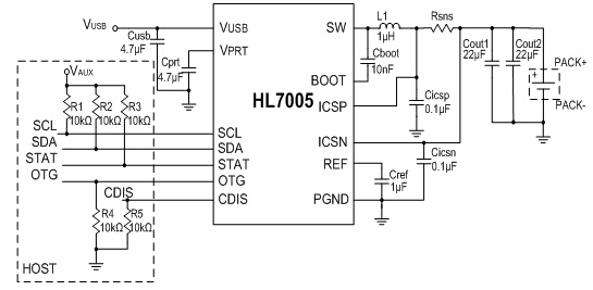 Fast charge chip HL7005